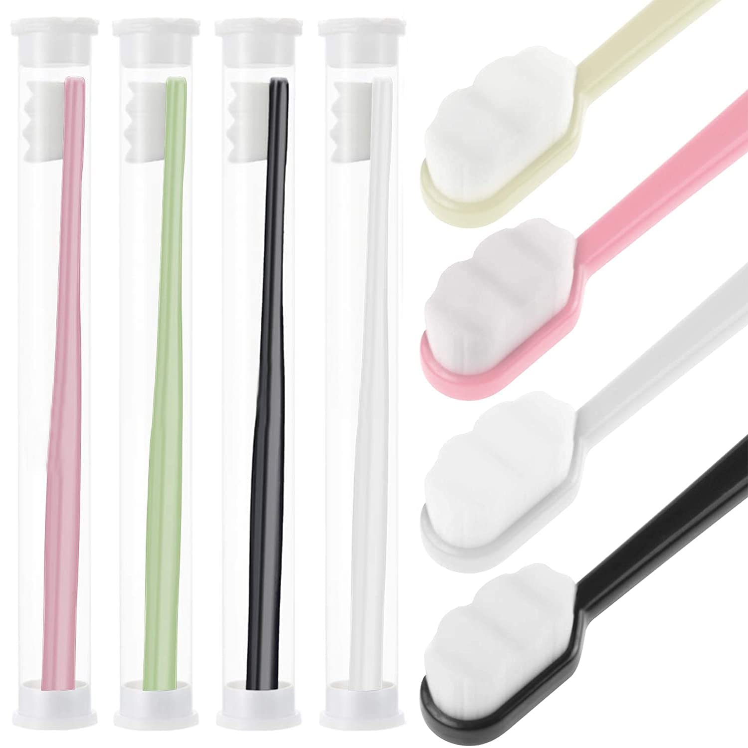 HANNEA Extra Soft Tooth Brushes for adults Ultra Soft-bristled Adult Toothbrush Micro Nano Soft Bristle Perfect for Kid Children Sensitive Teeth/Gum Person HANNEA Extra Soft Tooth Brushes for adults Ultra Soft-bristled Adult Toothbrush Micro Nano Soft Bristle Perfect for Kid Children Sensitive Teeth/Gum Person